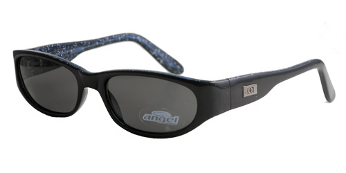 Black sunglasses with black sparkled inner temples