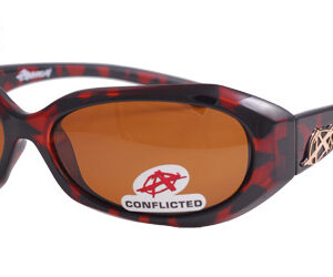 Tort red and brown polarized shades
