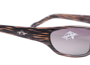 Shaded glasses with brown and black strokes