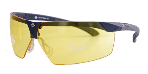 Yellow shaded sports sunglasses