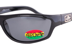 Black shades with smoky polarized lenses