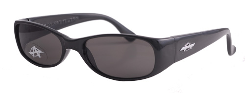 A pair of black smoky sunglasses