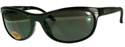 Shades with a black frame and dark green lenses