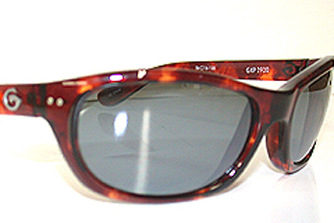 Tortoiseshell sunglasses with dark lenses
