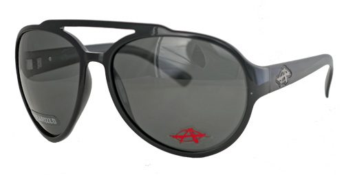 Dark aviator sunglasses with logo