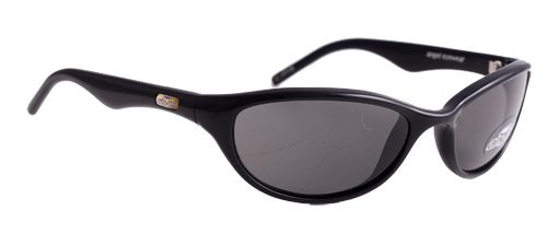 Black sunglasses with dark lenses