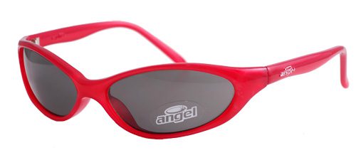 Red sunglasses with dark lenses