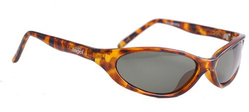 Tortoiseshell sunglasses with dark lenses