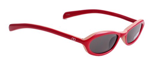 Stylish red oval sunglasses