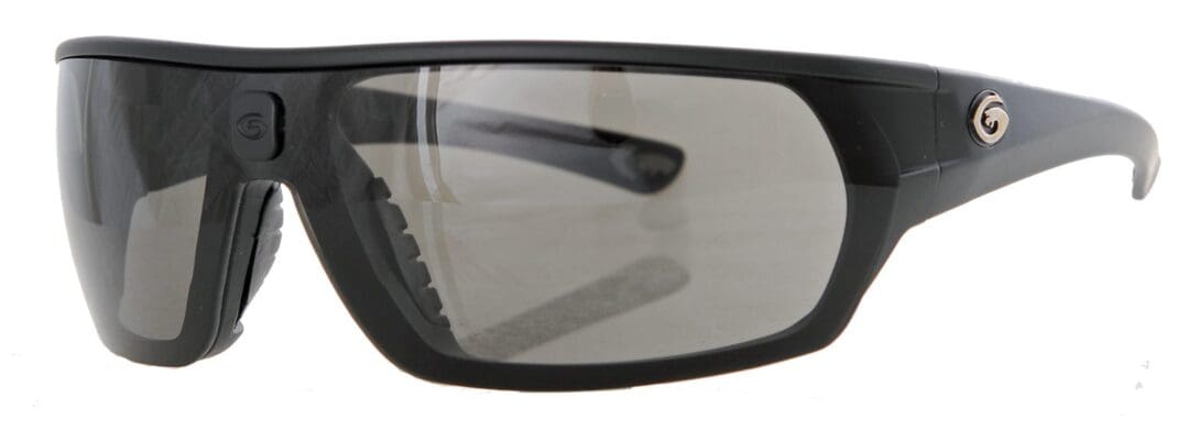 Stylish sports sunglasses with dark frames