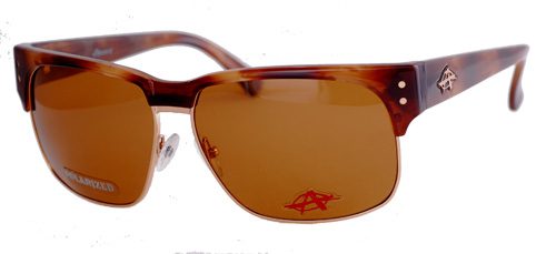 Tortoiseshell sunglasses featuring amber lenses