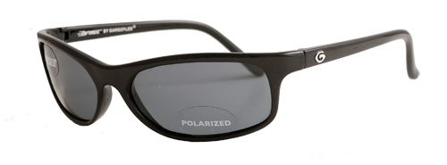 Polarized sunglasses with sleek black frame