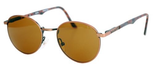 Stylish bronze-framed sunglasses
