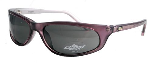 Oval-shaped sunglasses on white background